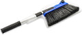 Blue Camco Adjustable Broom with White Dustpan - Side View | United RV Parts