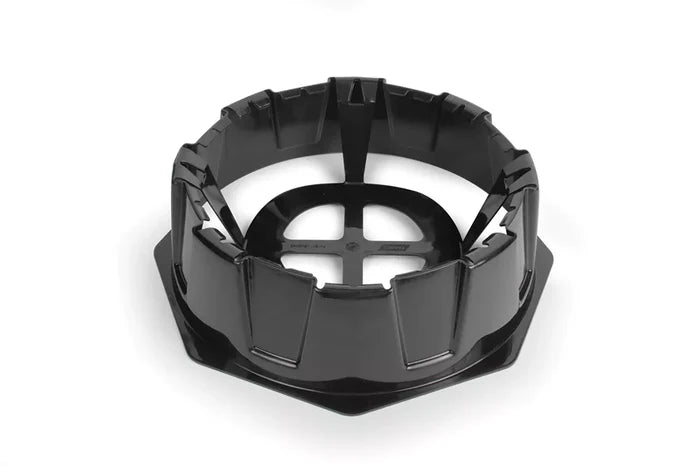 Black Plastic Camco Cylinder Stabilizing Base 57236 - Angled Top View | United RV Parts