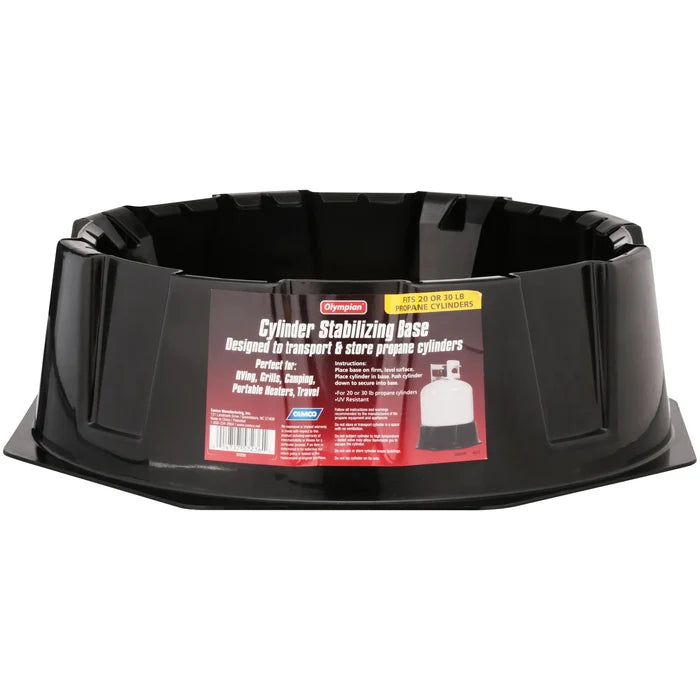 Camco 57236 Propane Cylinder Stabilizing Base with Packaging - Front View | United RV Parts