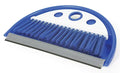 Blue Plastic Camco Dust Pan & Whiskbroom Set 43945 - Angled View | United RV Parts