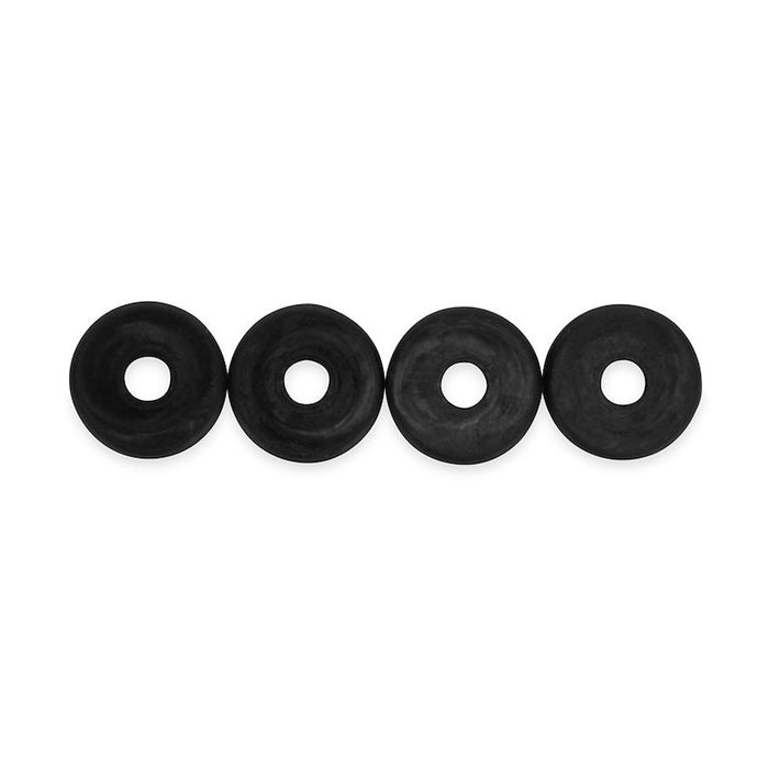 Black Rubber Magic Chef Oven Grommets Set of 4 - Flat Lay | United RV Parts