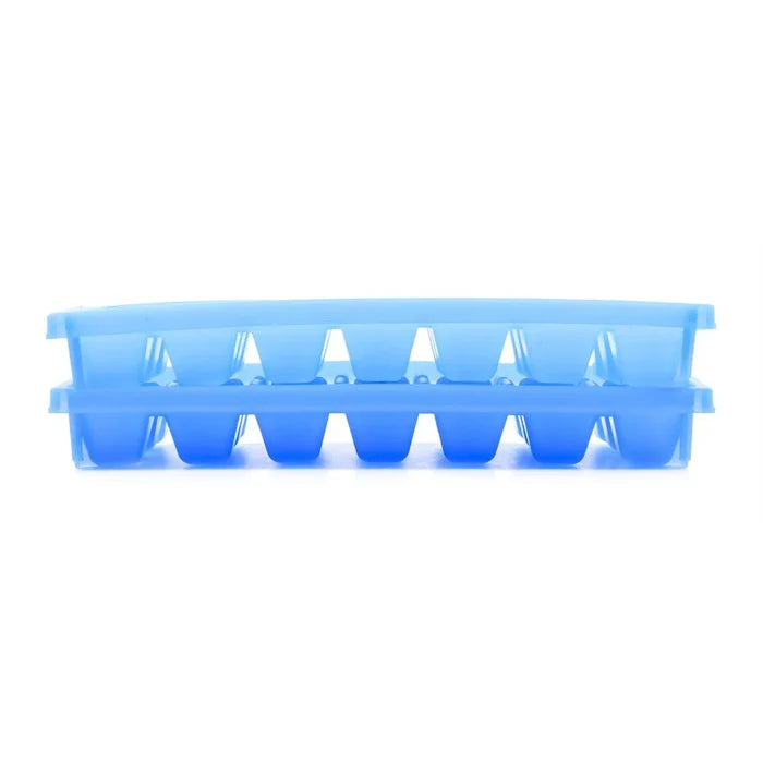 Blue Plastic Mini Ice Cube Trays - Side Profile Stacked | United RV Parts