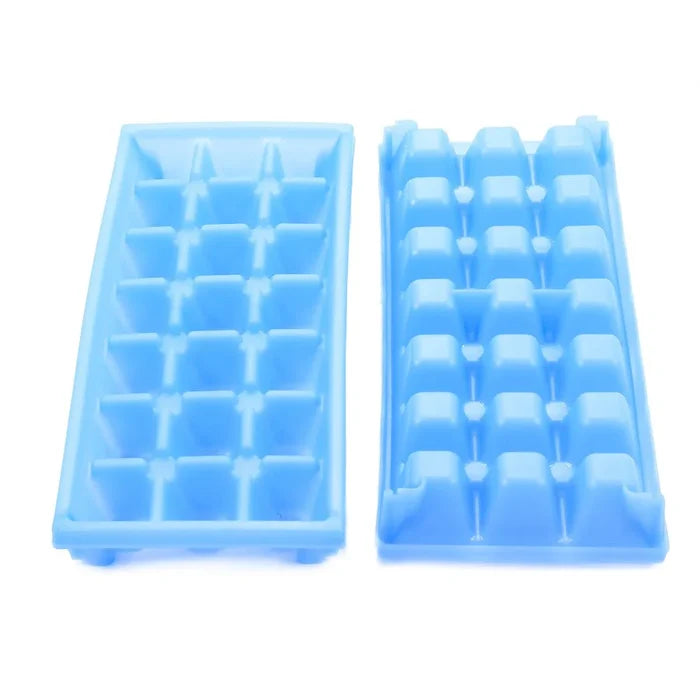 Blue Camco Mini Ice Cube Trays - Top and Bottom Views | United RV Parts