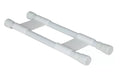 White Steel Double RV Cupboard Bar 44093 - Angled View | United RV Parts