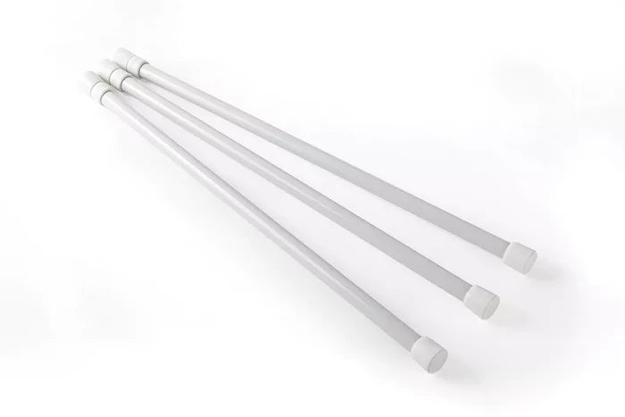 White Plastic RV Refrigerator Bars 44053 3-Pack - Angled View | United RV Parts