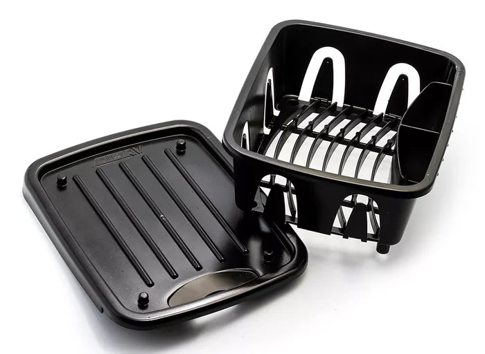 Black Camco RV Dish Drainer with Removable Tray - Complete Kit View | United RV Parts