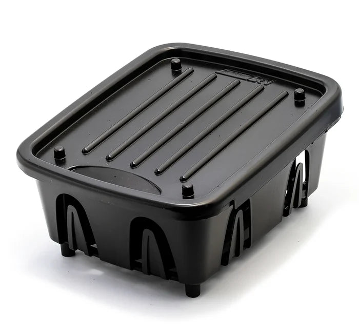 Black Camco RV Sink Drainer Assembled with Tray - Top View | United RV Parts