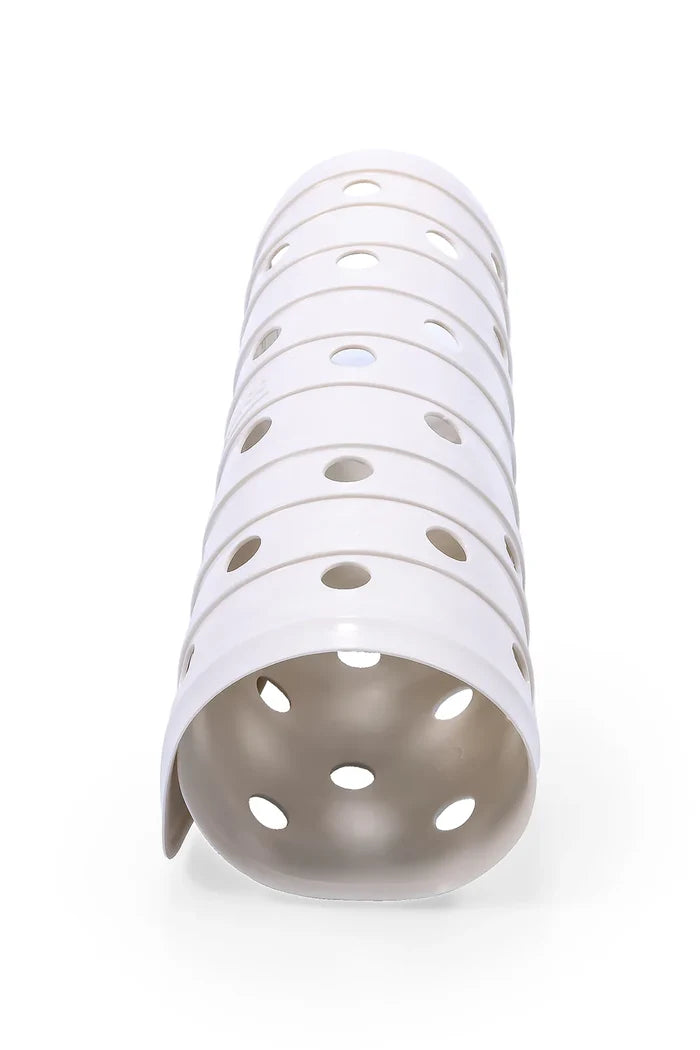 White Camco Sink Mat Rolled Up - Side Profile Showing Flexibility | United RV Parts