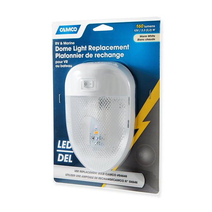 Camco 41331 RV Marine LED Dome Light Replacement 160 Lumen - Retail Packaging Front | United RV Parts