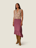 Caroline Ruffle Sleeveless Top