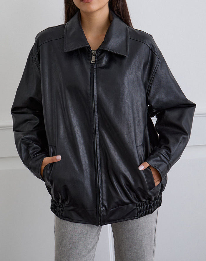 Image of Cavita Jacket in PU Black