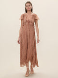 Celeste Stripe Pleated Dress