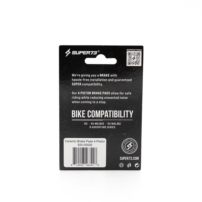 Ceramic Brake Pads 4-Piston - EMOTO Supply Co. - Part - SUPER73