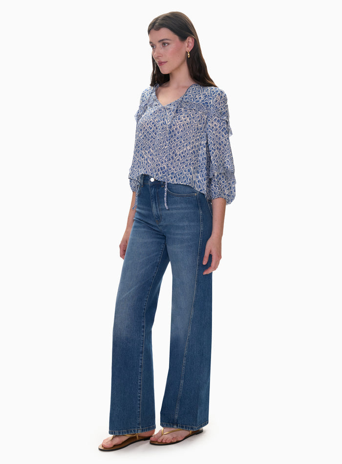 Charlotte Print Mix Blouse