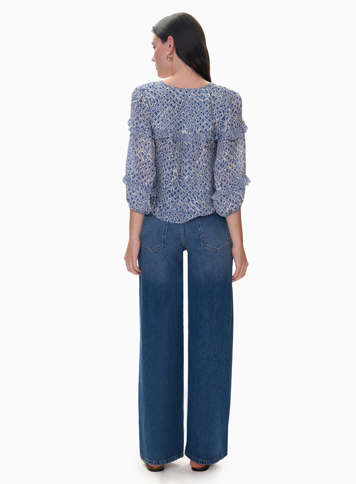 Charlotte Print Mix Blouse