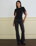 Image of Cirata Top in Rayon Jersey Chiffon Black