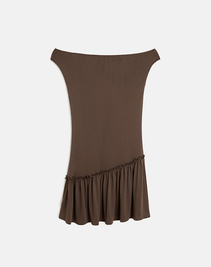 Image of Ciro Mini Dress in Chocolate