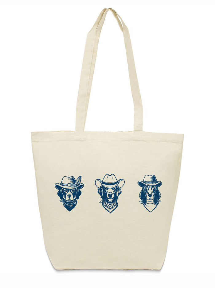 Cowboy Dogs Tote Bag