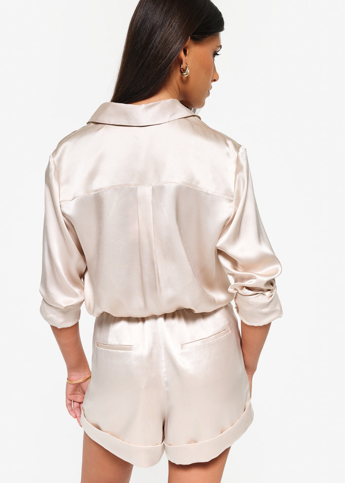 Crosby Silk Blouse Oat
