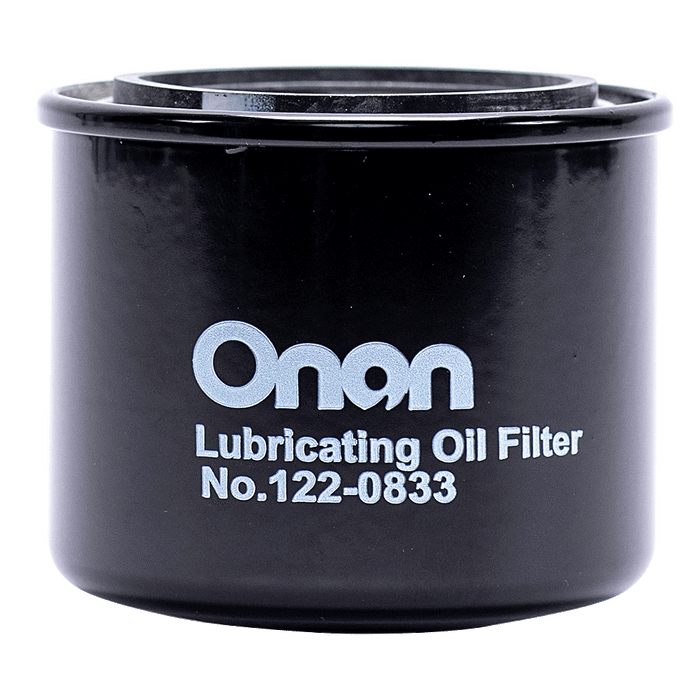 Black Metal Onan Generator Oil Filter 122-0833 - Product View | United RV Parts