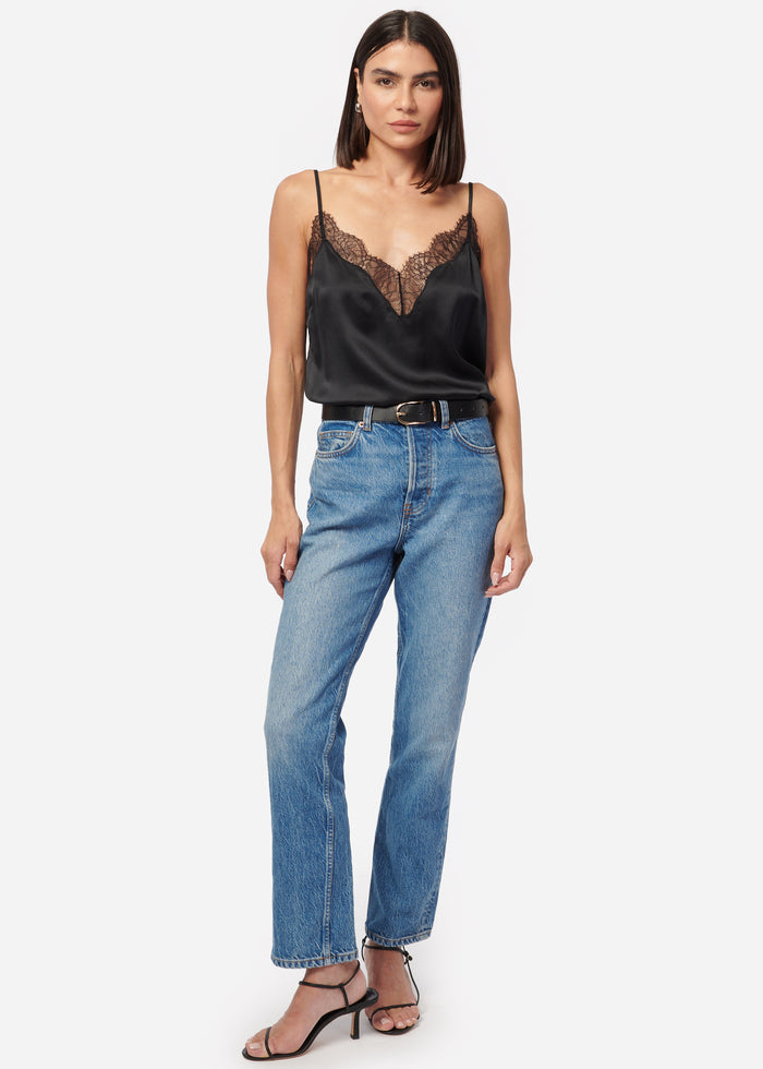 Daisy Silk Camisole Black