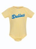 Dallas Script Baby Onesie