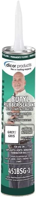 Grey Dicor Butyl Rubber Sealant Tube 451BSG-1 10.1oz - Product View | United RV Parts