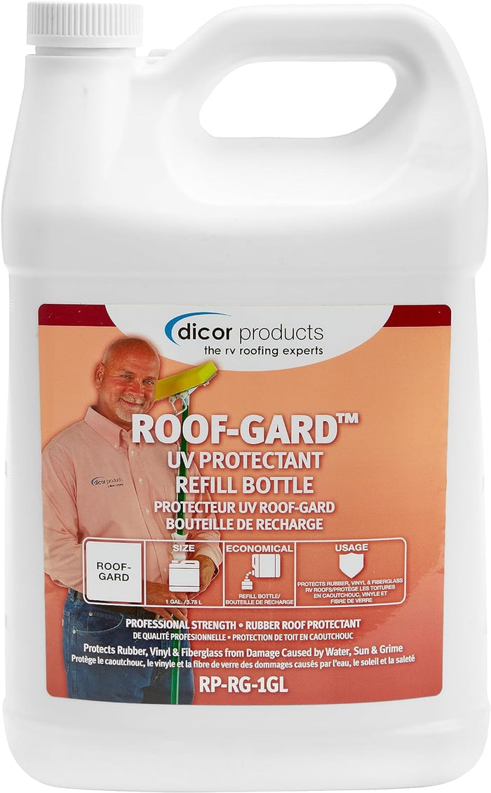 Dicor Roof-Gard Rubber Roof Protectant 1 Gallon Jug - Front Label | United RV Parts