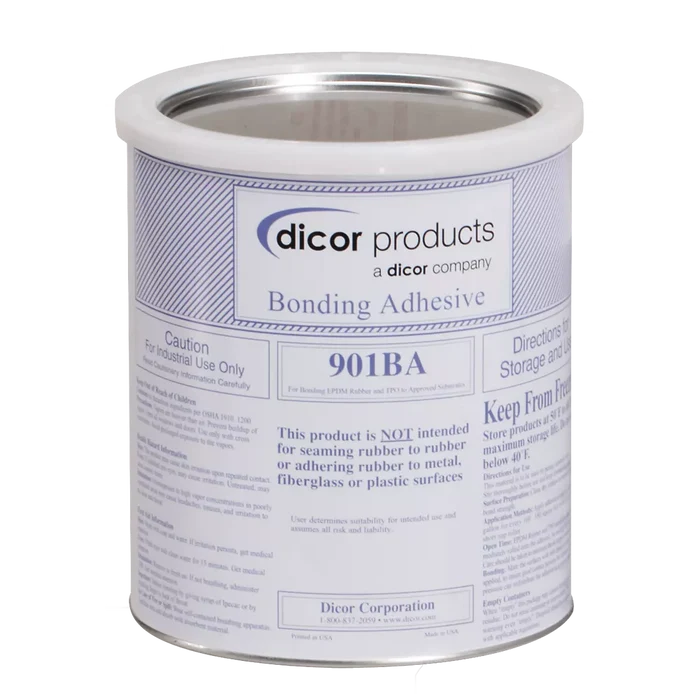 White Dicor 901BA Bonding Adhesive Gallon Can - Product Label View | United RV Parts