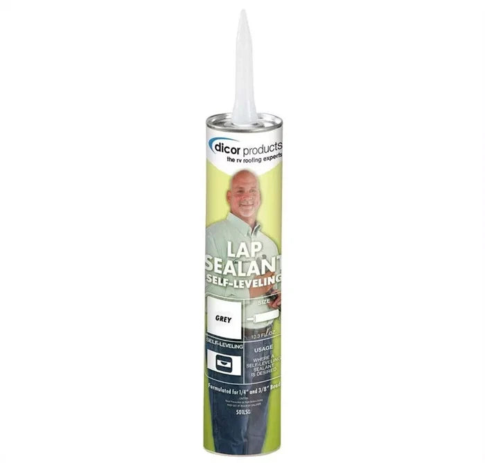 Grey Dicor Self Leveling RV Lap Sealant Tube - Product View | United RV Parts