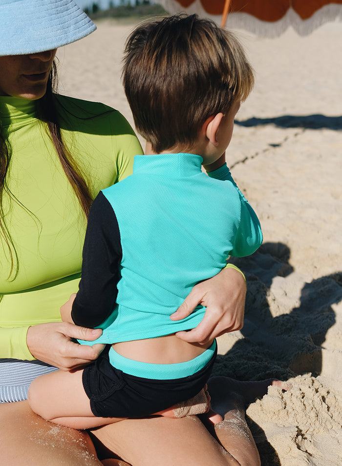 Dkoko Mini Sunny Rashie in Freshwater/ Black