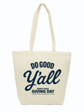 Tote bag with 'Do Good Y'all' text on a white background