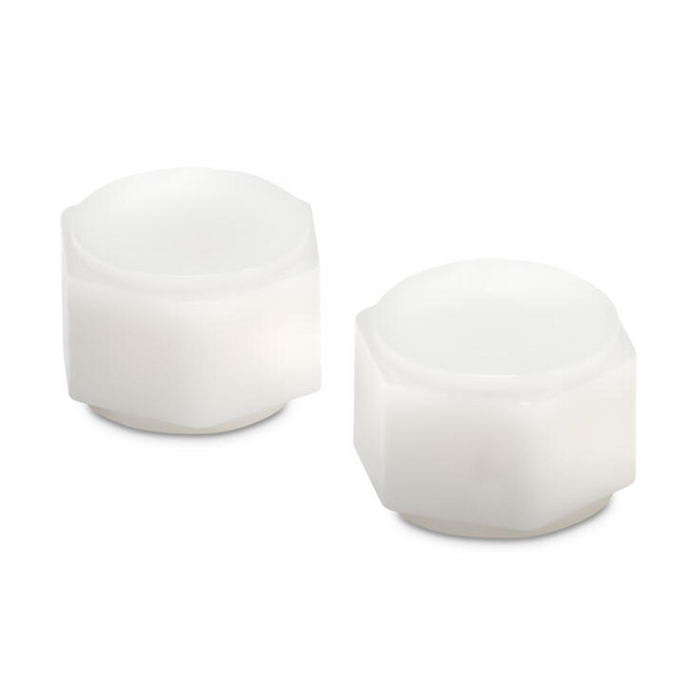 White Plastic Water Heater Drain Caps 92102 - Two Pack View | United RV Parts