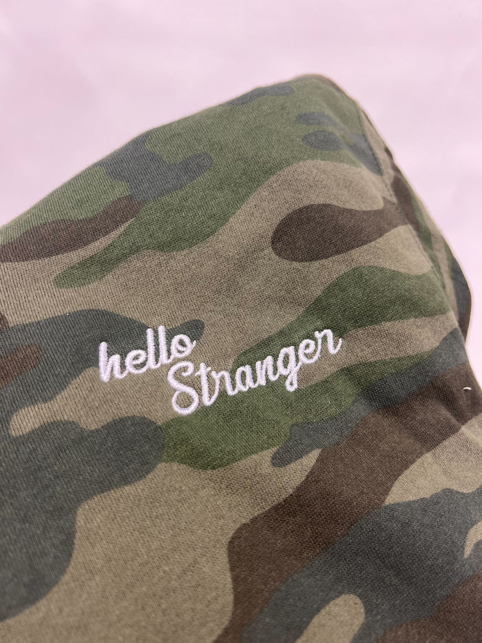 Embroidered "Hello Stranger" Hoodie