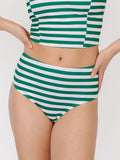 Emerald Stripe High-Waist Bottom