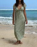 Image of Eviaso Midi Dress in Ditsy Mix Floral Green