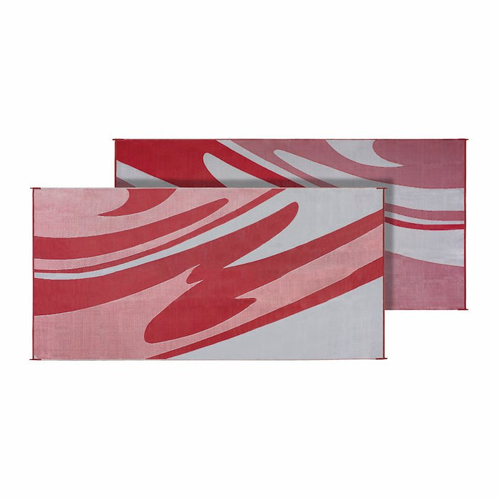 Burgundy Mirage RV Patio Mat 8x20 Both Sides Shown - Reversible Design | United RV Parts