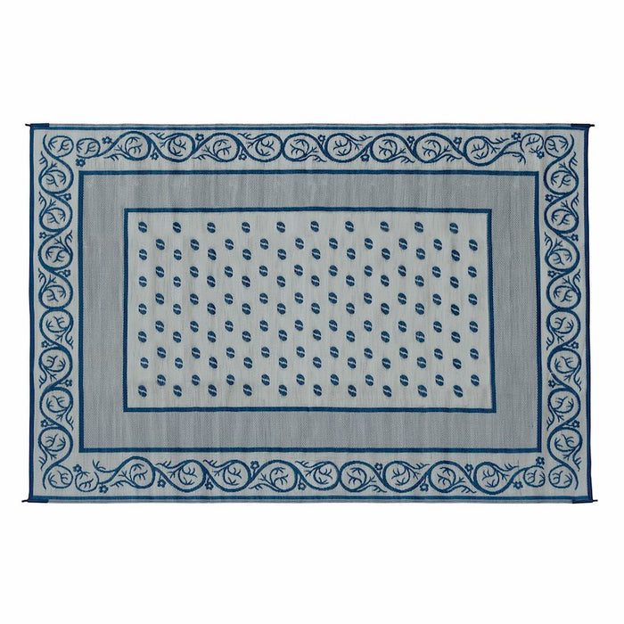 Blue RV Patio Mat - Reverse Side Pattern View | United RV Parts