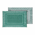 Green Faulkner Reversible Vineyard RV Patio Mat 8x20 - Both Sides View | United RV Parts
