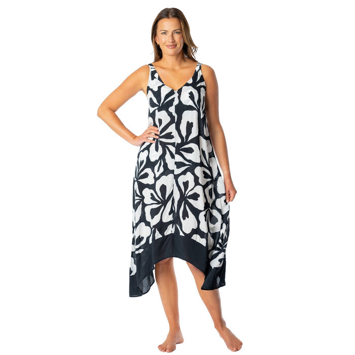 FLORAL OUTLINE MAGGIE SCARF DRESS