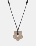 Image of Flower Necklace in Resin Brown