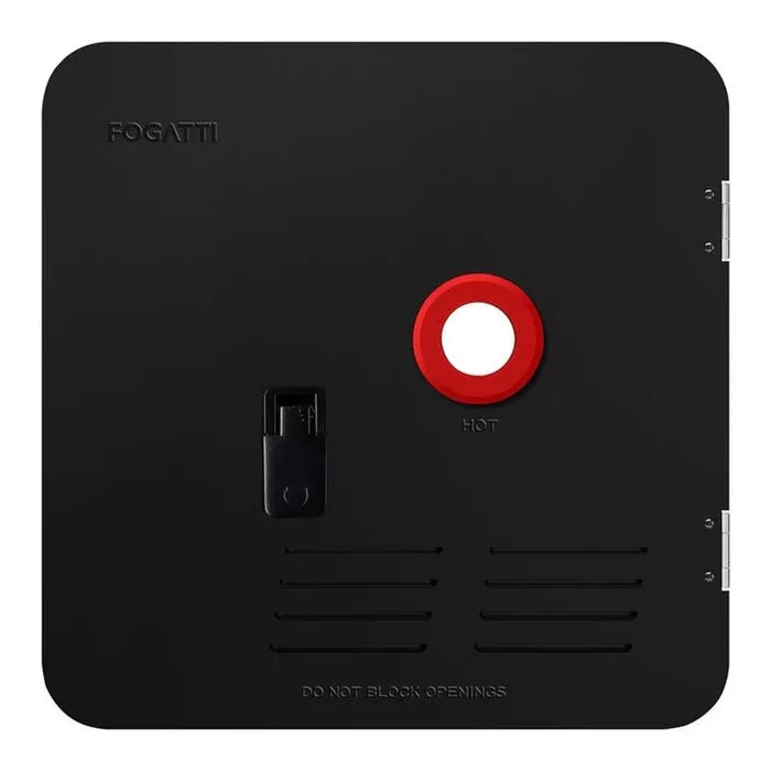 Black Fogatti RV Tankless Water Heater Door FSBD-1818 18x18 - Front View | United RV Parts