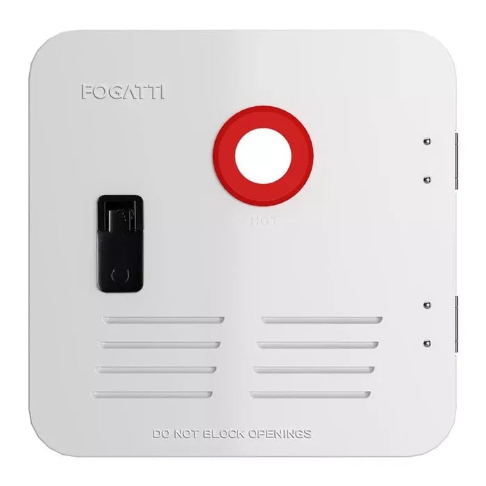 White Fogatti RV Tankless Water Heater Door FSWD-1515 - Front View | United RV Parts
