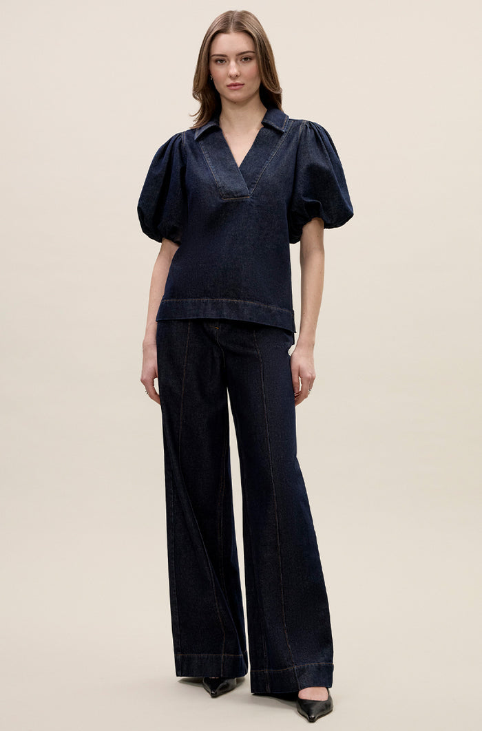 Gabrielle Denim Blouse