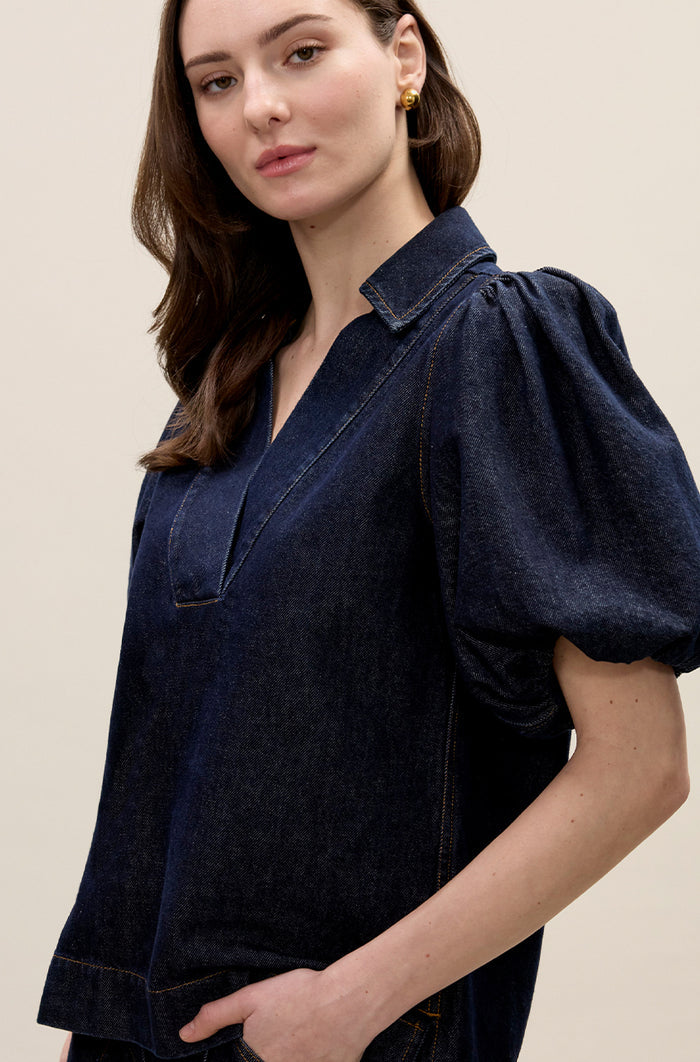 Gabrielle Denim Blouse