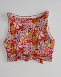Groovy Blooms Knotted Crop Top