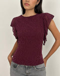 Image of Harsya Top in Flock Mini Leopard Plum