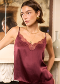 Helen Silk Camisole Deep Plum