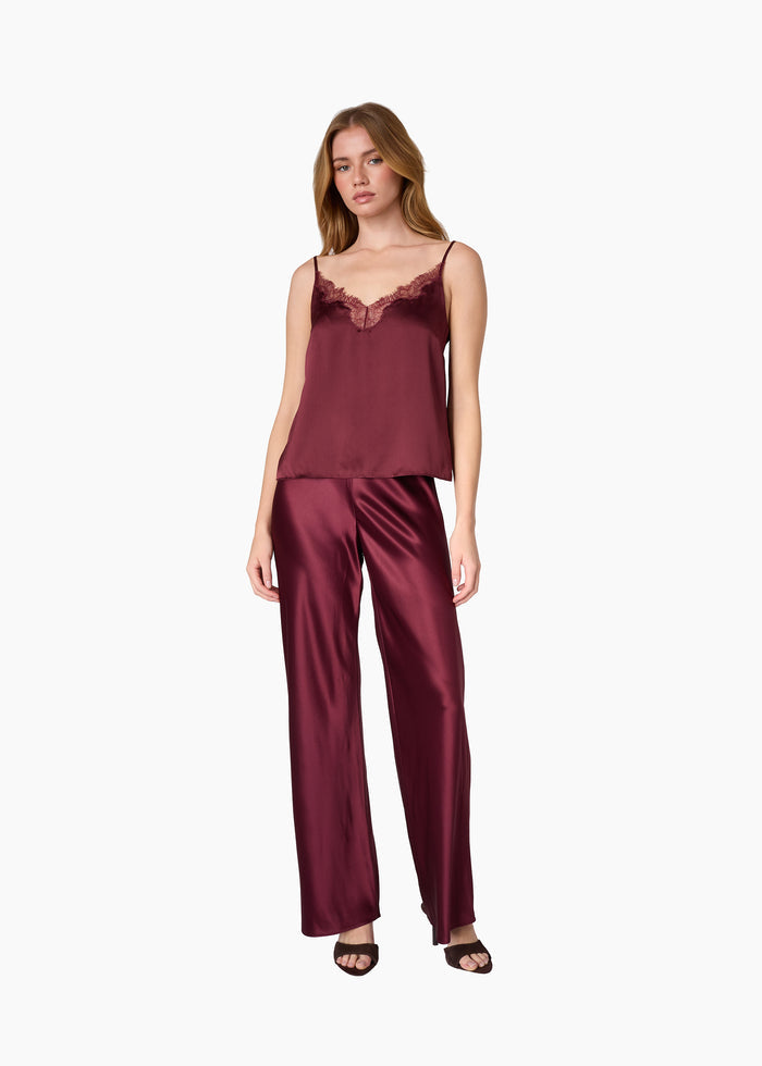 Helen Silk Camisole Deep Plum