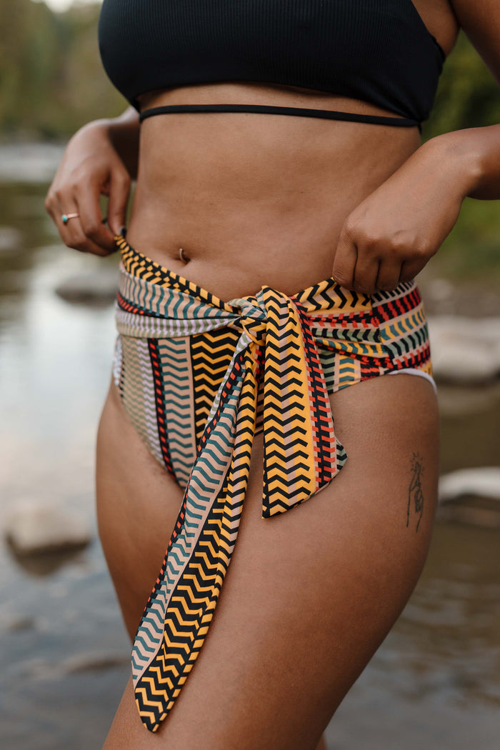 High Tied French Cut Bikini Bottoms - LOCAL'S SUMMER